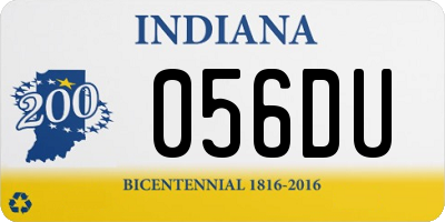 IN license plate 056DU