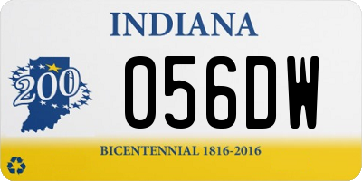 IN license plate 056DW