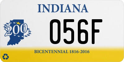 IN license plate 056F