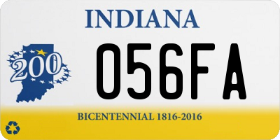 IN license plate 056FA