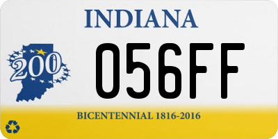 IN license plate 056FF