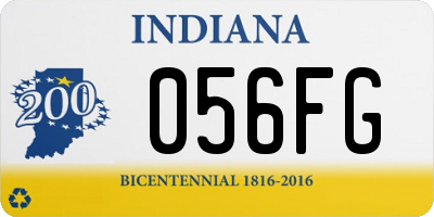 IN license plate 056FG