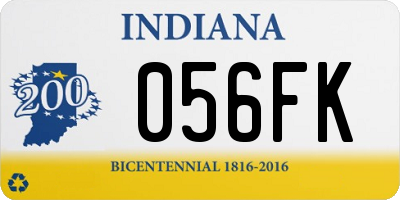 IN license plate 056FK