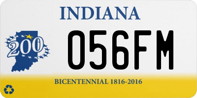 IN license plate 056FM