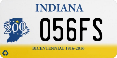 IN license plate 056FS