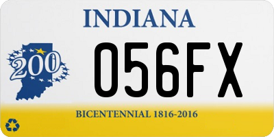 IN license plate 056FX