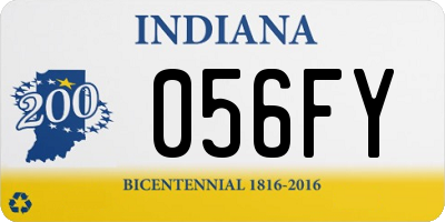 IN license plate 056FY