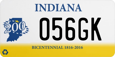 IN license plate 056GK