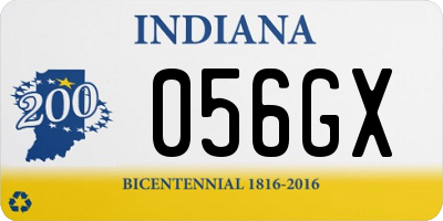 IN license plate 056GX