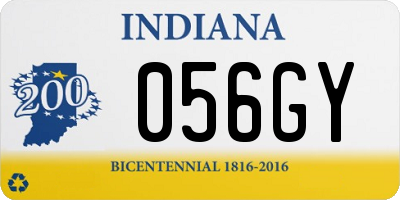 IN license plate 056GY