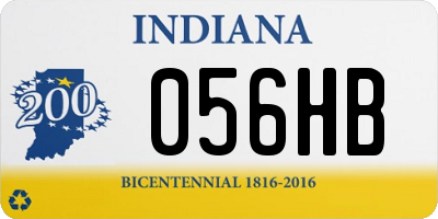 IN license plate 056HB