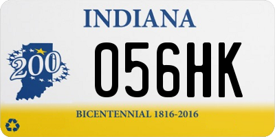 IN license plate 056HK