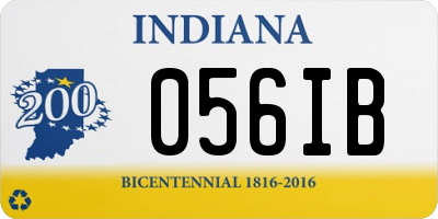 IN license plate 056IB