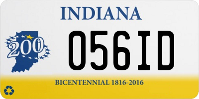 IN license plate 056ID