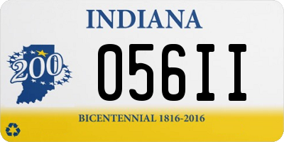 IN license plate 056II