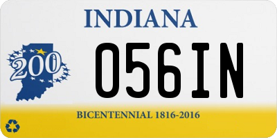 IN license plate 056IN