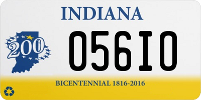 IN license plate 056IO