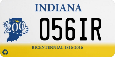 IN license plate 056IR