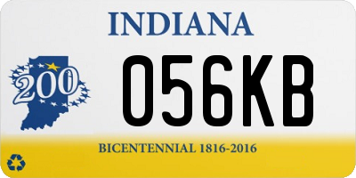 IN license plate 056KB
