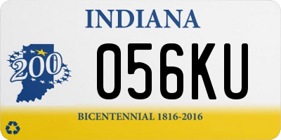 IN license plate 056KU