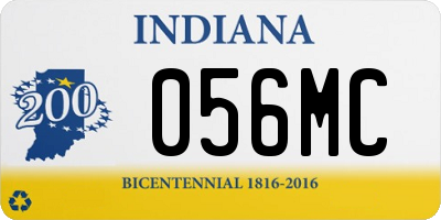 IN license plate 056MC