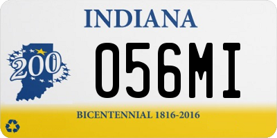 IN license plate 056MI