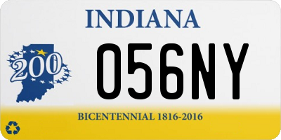 IN license plate 056NY