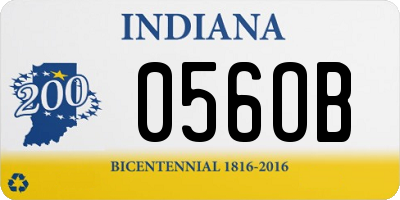 IN license plate 056OB