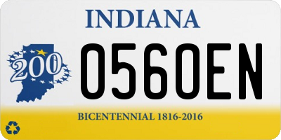 IN license plate 056OEN