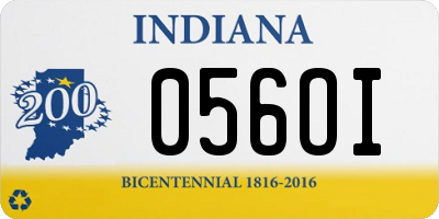 IN license plate 056OI