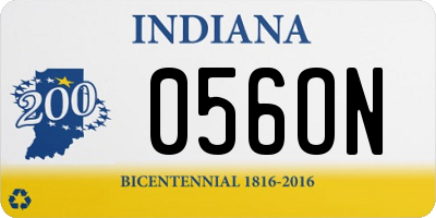 IN license plate 056ON