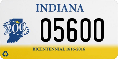 IN license plate 056OO