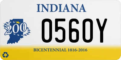 IN license plate 056OY