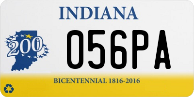 IN license plate 056PA