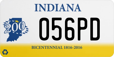 IN license plate 056PD