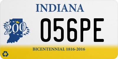 IN license plate 056PE