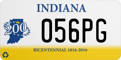 IN license plate 056PG