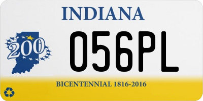 IN license plate 056PL