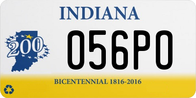 IN license plate 056PO