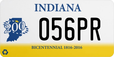 IN license plate 056PR