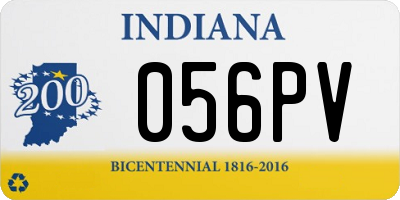 IN license plate 056PV