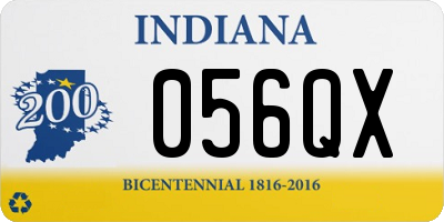 IN license plate 056QX