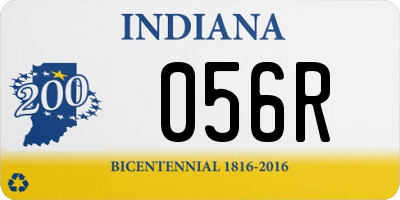 IN license plate 056R