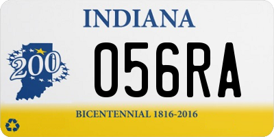 IN license plate 056RA