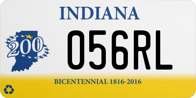 IN license plate 056RL