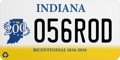 IN license plate 056ROD