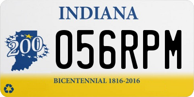 IN license plate 056RPM