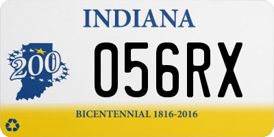 IN license plate 056RX