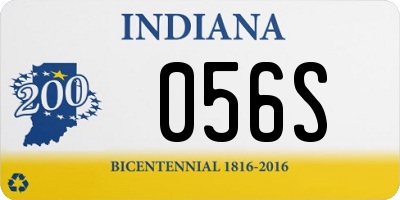 IN license plate 056S