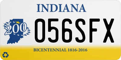 IN license plate 056SFX